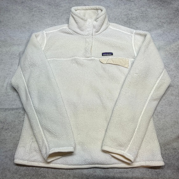 Patagonia Jackets & Blazers - Patagonia Re-Tool Snap-T Fleece Pullover Cream White Polartec‎ Womens Large